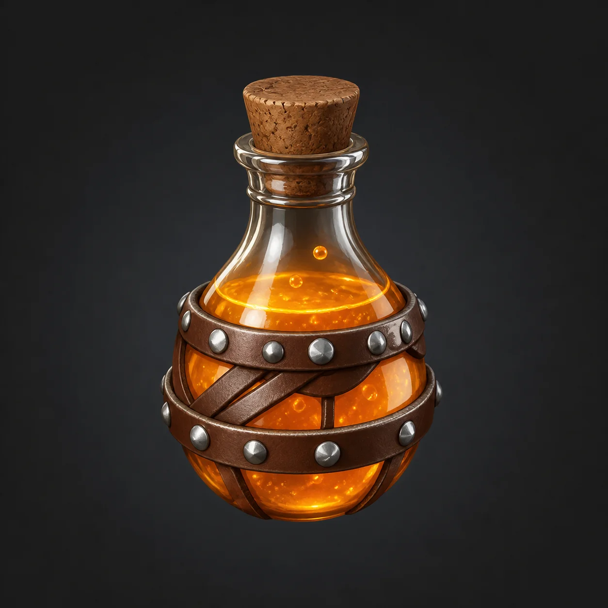 Alchemist potion bottle 3D model created with the image to 3D converter