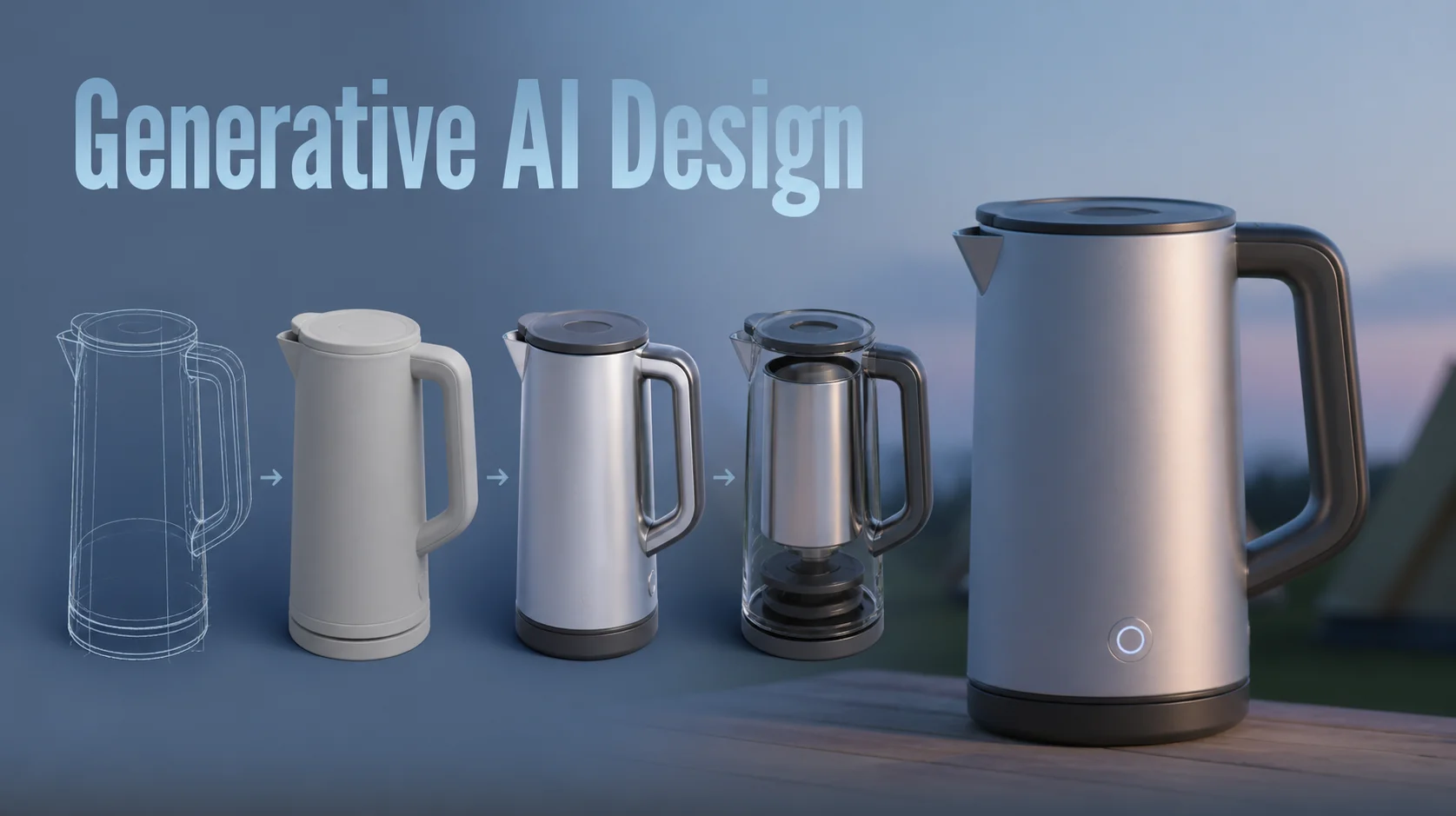 Product concept renders converted into 3D models for design review
